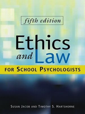 cover image of Ethics and Law for School Psychologists, CafeScribe